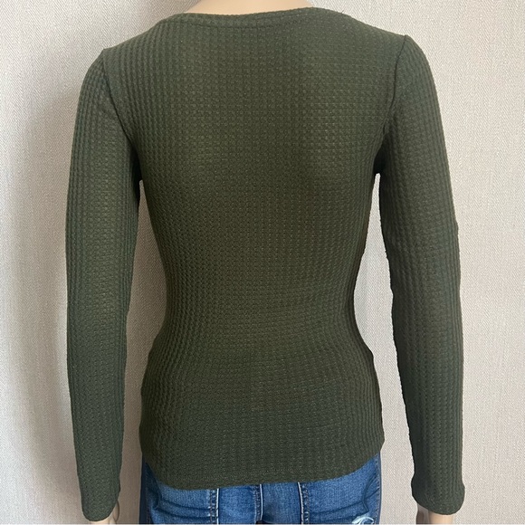 SHEIN Waffle Long Sleeve Shirt - Picture 7 of 7